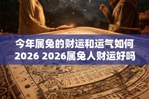 今年属兔的财运和运气如何2026 2026属兔人财运好吗