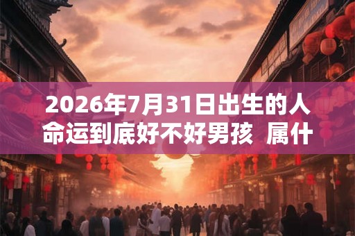 2026年7月31日出生的人命运到底好不好男孩  属什么命