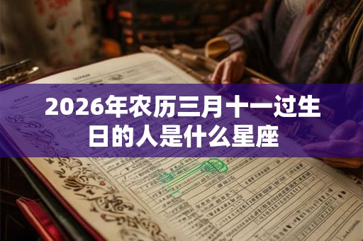 2026年农历三月十一过生日的人是什么星座