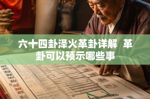 六十四卦泽火革卦详解  革卦可以预示哪些事