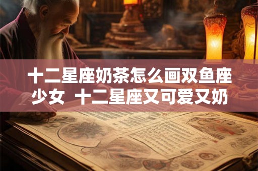 十二星座奶茶怎么画双鱼座少女  十二星座又可爱又奶茶的画法