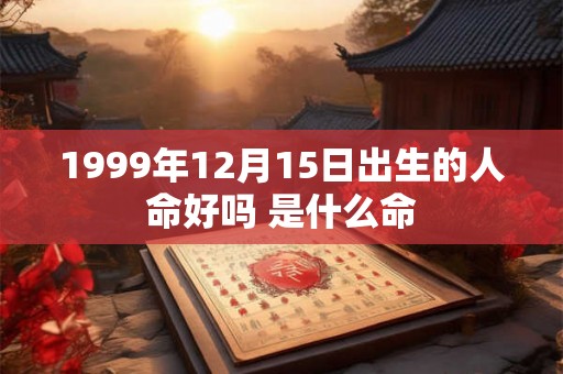 1999年12月15日出生的人命好吗 是什么命
