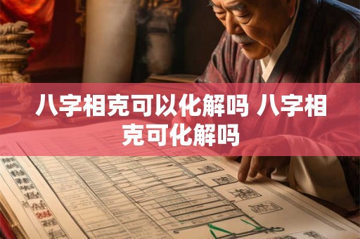 八字相克可以化解吗 八字相克可化解吗