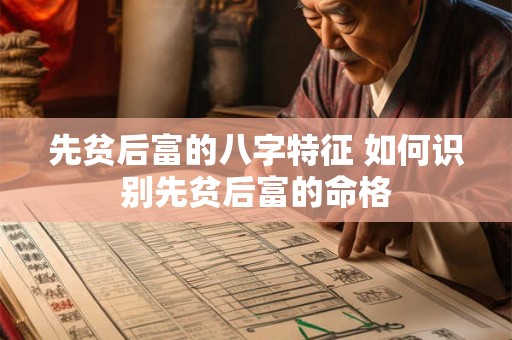 先贫后富的八字特征 如何识别先贫后富的命格 先贫后富的八字特征 如何识别先贫后富的命格