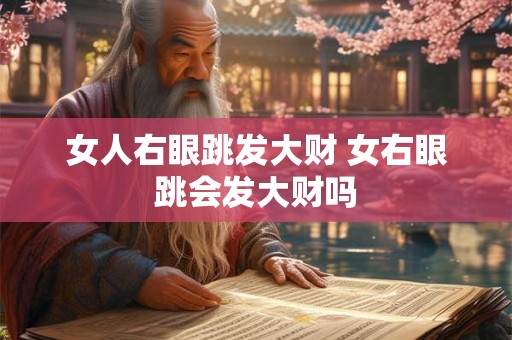 女人右眼跳发大财 女右眼跳会发大财吗