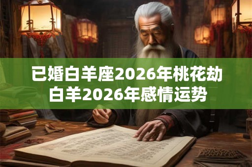 已婚白羊座2026年桃花劫 白羊2026年感情运势