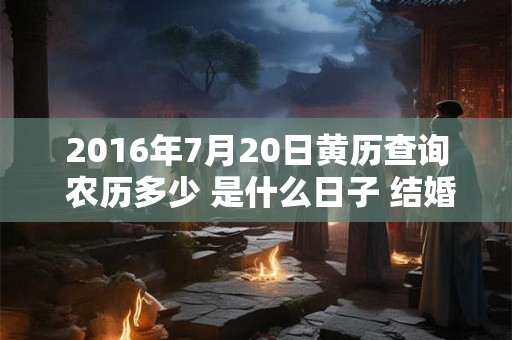 2016年7月20日黄历查询 农历多少 是什么日子 结婚吉时 2016年7月20日黄历查询 农历多少 是什么日子 结婚吉时