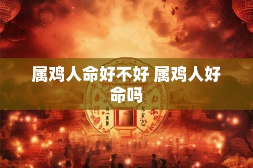 属鸡人命好不好 属鸡人好命吗