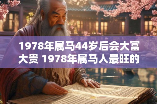 1978年属马44岁后会大富大贵 1978年属马人最旺的年龄