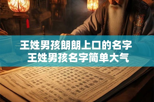 王姓男孩朗朗上口的名字  王姓男孩名字简单大气