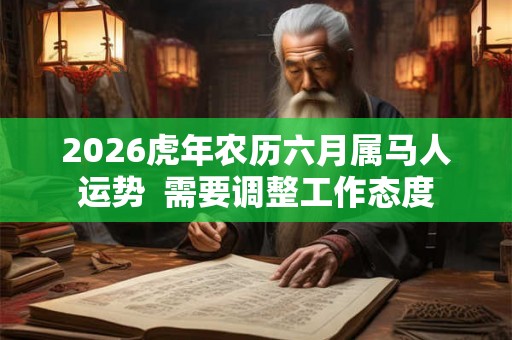 2026虎年农历六月属马人运势 需要调整工作态度 2026虎年农历六月属马人运势 需要调整工作态度