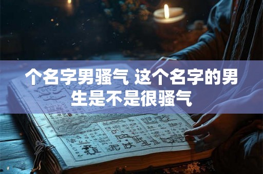 个名字男骚气 这个名字的男生是不是很骚气