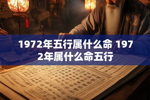 1972年五行属什么命 1972年属什么命五行
