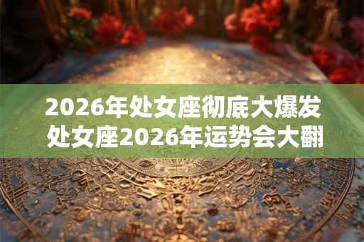 2026年处女座彻底大爆发 处女座2026年运势会大翻身吗