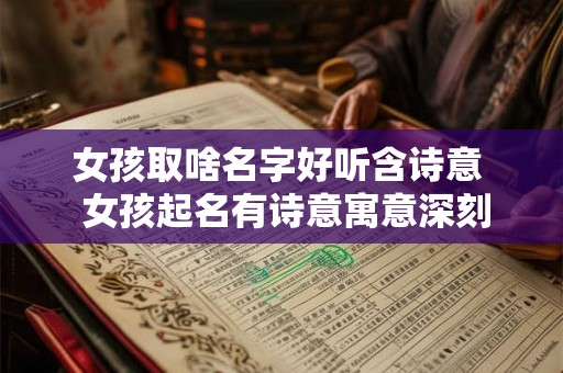 女孩取啥名字好听含诗意  女孩起名有诗意寓意深刻