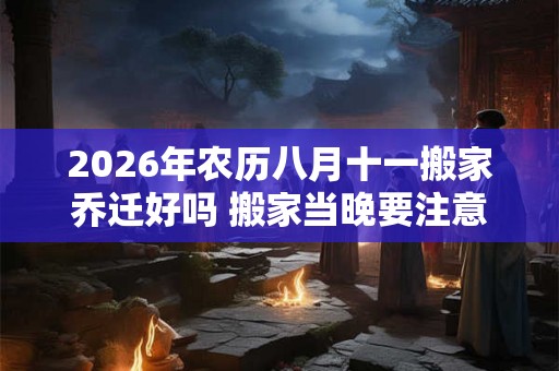 2026年农历八月十一搬家乔迁好吗 搬家当晚要注意什么