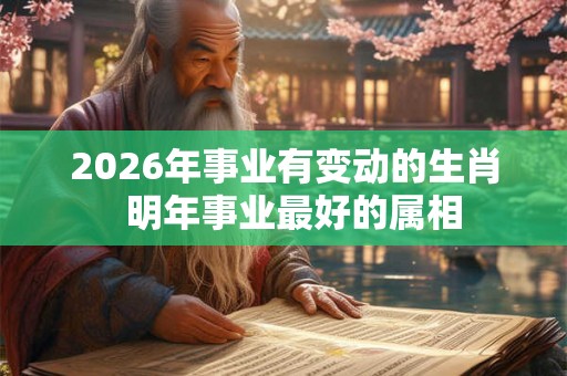 2026年事业有变动的生肖  明年事业最好的属相