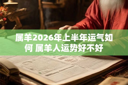 属羊2026年上半年运气如何 属羊人运势好不好