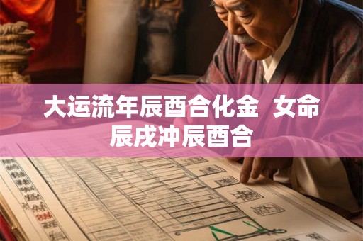 大运流年辰酉合化金  女命辰戌冲辰酉合