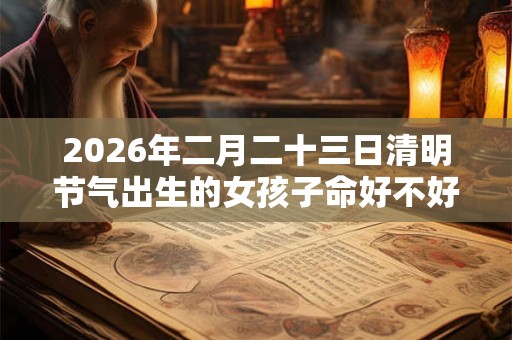 2026年二月二十三日清明节气出生的女孩子命好不好
