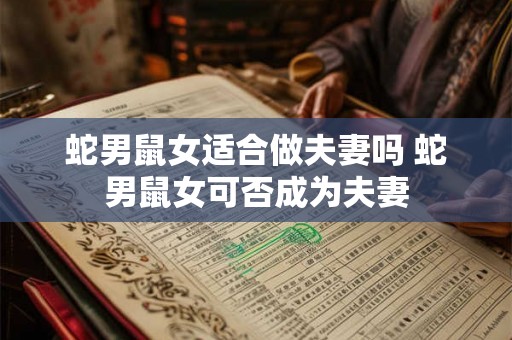 蛇男鼠女适合做夫妻吗 蛇男鼠女可否成为夫妻 蛇男鼠女适合做夫妻吗 蛇男鼠女可否成为夫妻