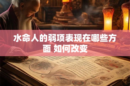 水命人的弱项表现在哪些方面 如何改变
