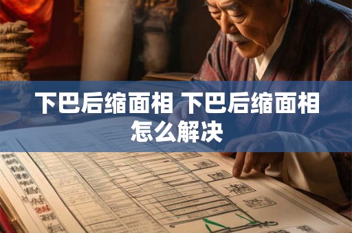 下巴后缩面相 下巴后缩面相怎么解决