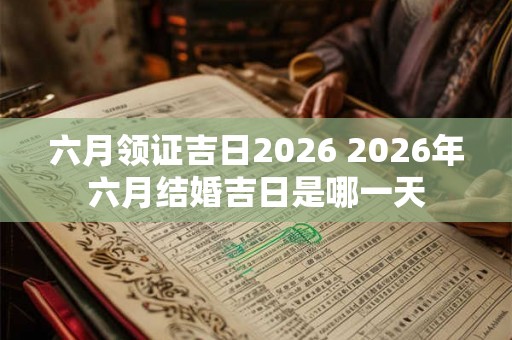 六月领证吉日2026 2026年六月结婚吉日是哪一天