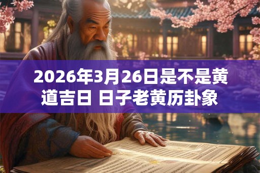 2026年3月26日是不是黄道吉日 日子老黄历卦象 2026年3月26日是不是黄道吉日 日子老黄历卦象