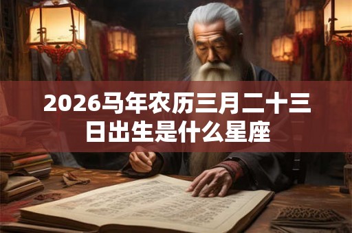 2026马年农历三月二十三日出生是什么星座