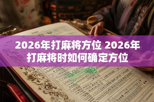 2026年打麻将方位 2026年打麻将时如何确定方位
