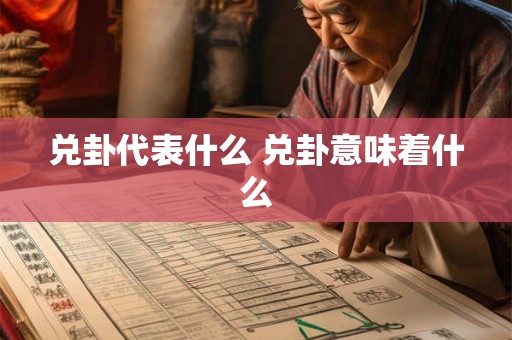 兑卦代表什么 兑卦意味着什么