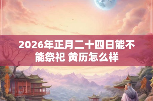 2026年正月二十四日能不能祭祀 黄历怎么样