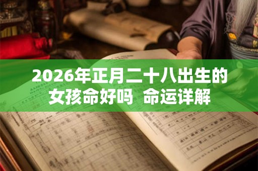 2026年正月二十八出生的女孩命好吗  命运详解