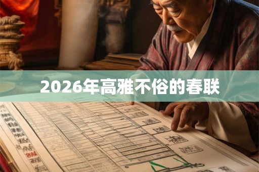 2026年高雅不俗的春联