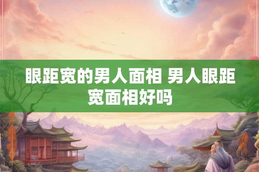 眼距宽的男人面相 男人眼距宽面相好吗