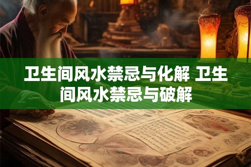 卫生间风水禁忌与化解 卫生间风水禁忌与破解