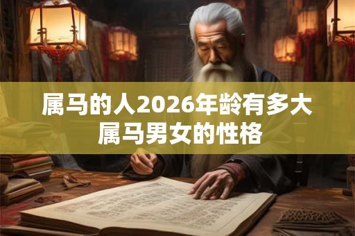 属马的人2026年龄有多大 属马男女的性格