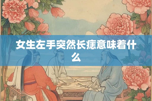 女生左手突然长痣意味着什么