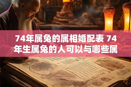 74年属兔的属相婚配表 74年生属兔的人可以与哪些属相的人最为般配 74年属兔的属相婚配表 74年生属兔的人可以与哪些属相的人最为般配