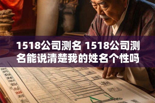 1518公司测名 1518公司测名能说清楚我的姓名个性吗