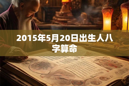 2015年5月20日出生人八字算命