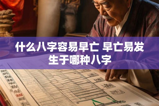 什么八字容易早亡 早亡易发生于哪种八字