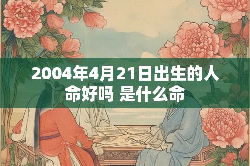 2004年4月21日出生的人命好吗 是什么命