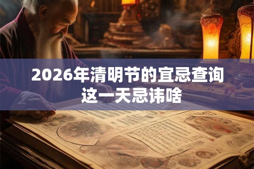 2026年清明节的宜忌查询 这一天忌讳啥 2026年清明节的宜忌查询 这一天忌讳啥