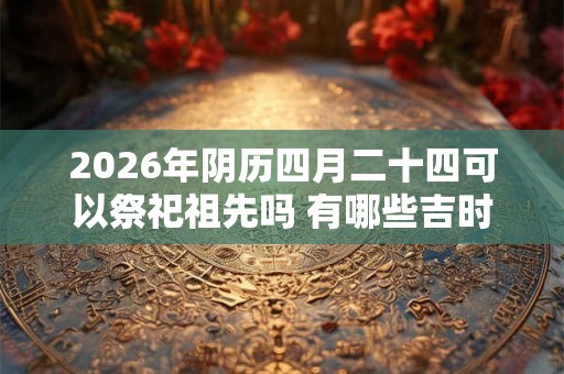 2026年阴历四月二十四可以祭祀祖先吗 有哪些吉时
