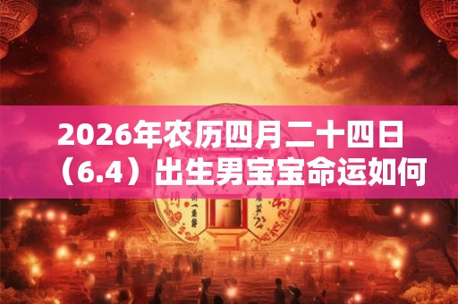 2026年农历四月二十四日（6.4）出生男宝宝命运如何