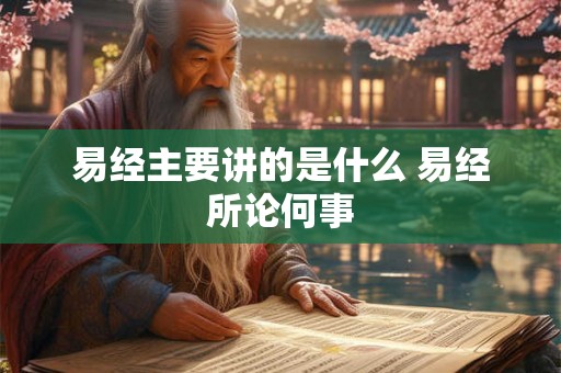 易经主要讲的是什么 易经所论何事