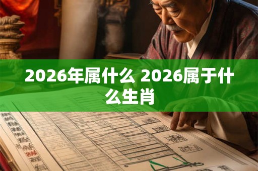 2026年属什么 2026属于什么生肖 2026年属什么 2026属于什么生肖