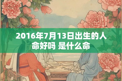 2016年7月13日出生的人命好吗 是什么命 2016年7月13日出生的人命好吗 是什么命
